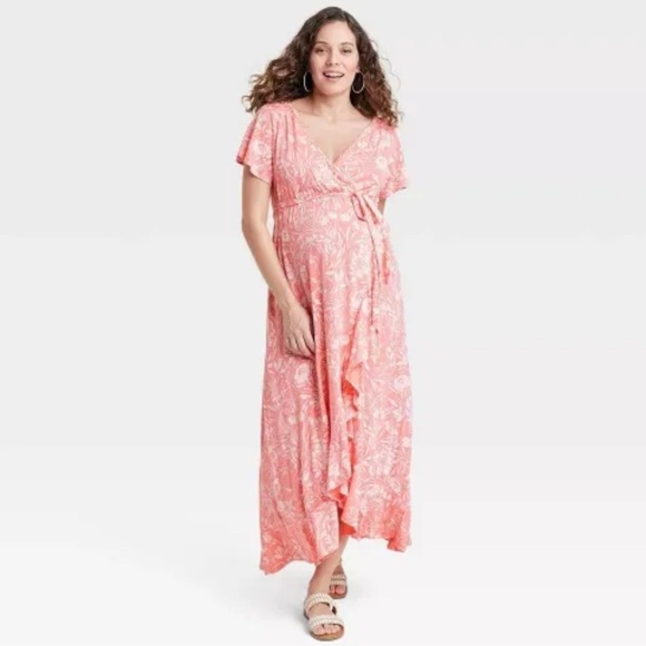 Isabel by Ingrid Isabel floral maternity maxi dress - Picture 1 of 7